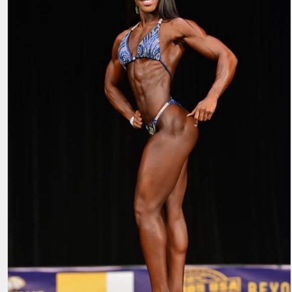 Purple Figure Posing Bikini Competition bikini NEW - Picture 7 of 8